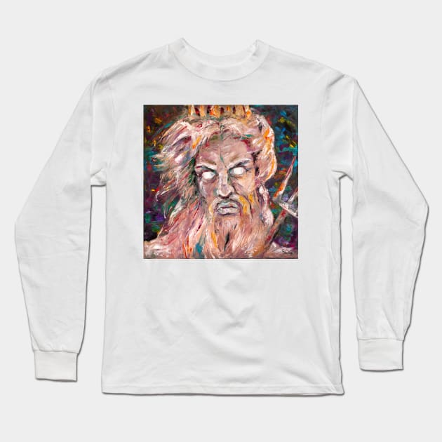 Poseidon. God of The Sea Long Sleeve T-Shirt by NataliaShchip